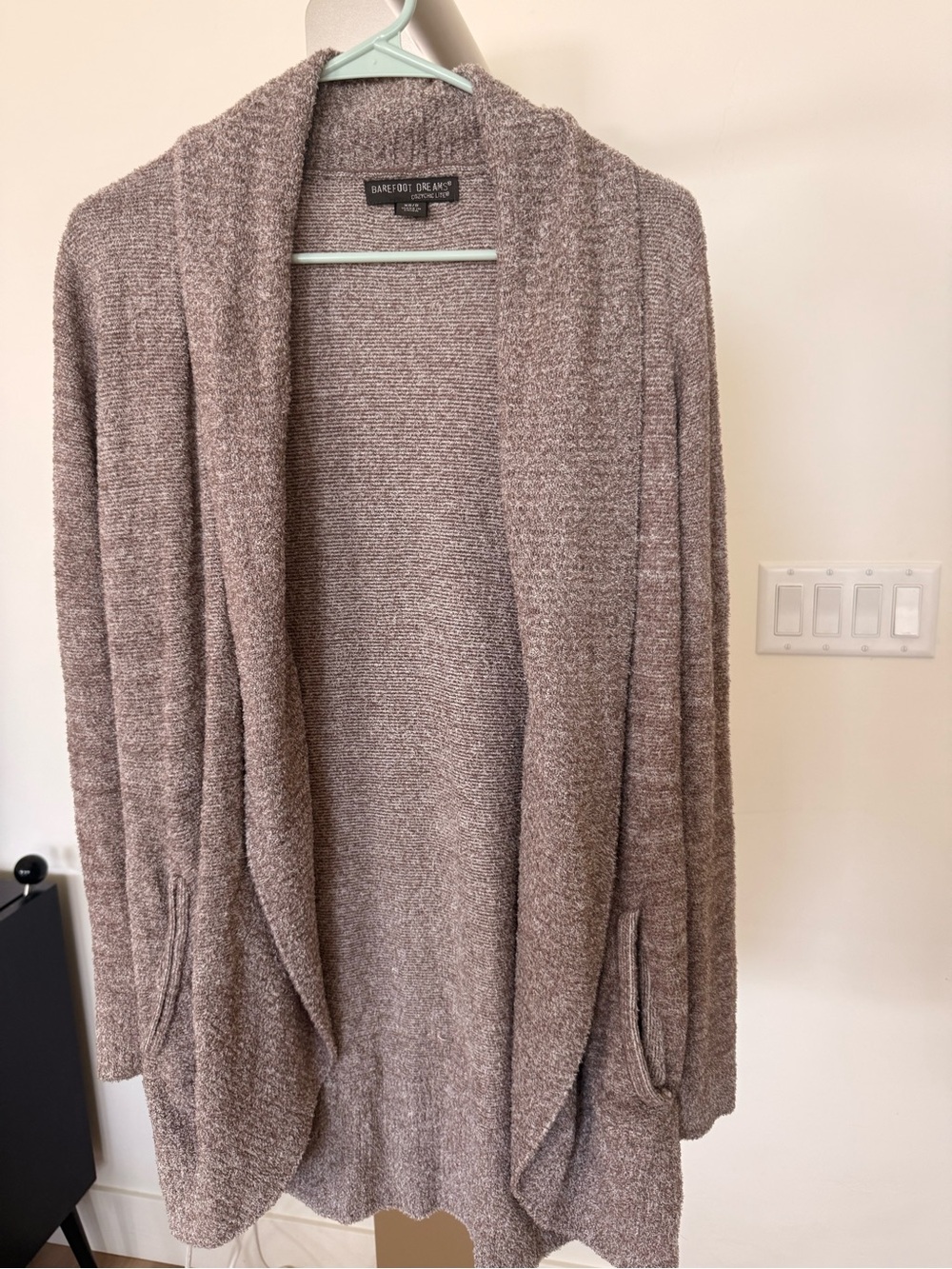 Barefoot Dreams Cozy Chic Lite Open-Front Women's Cardigan - Dark Tan